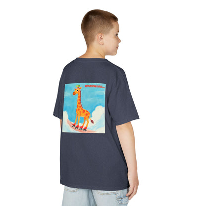 WORNWORD Kids Mid-Weight Tee - Giraffe "Roll High. Dream Bright!"