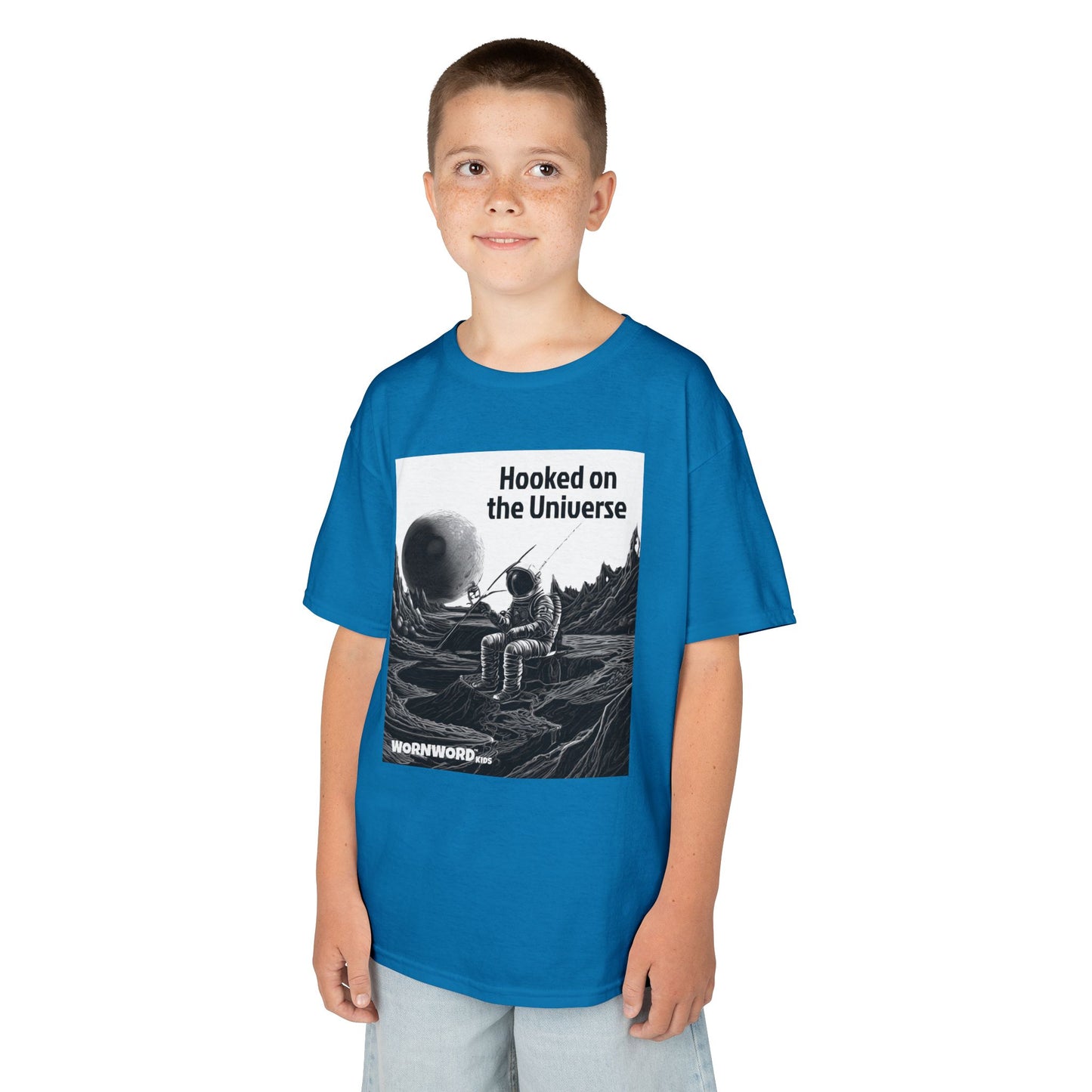 WORNWORD Kids™ Youth Mid-Weight Tee - Astronaut "Hooked on the Universe!