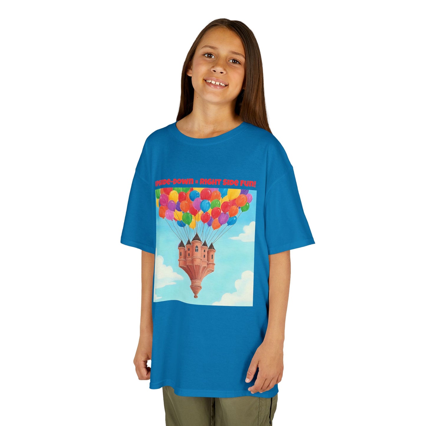 WORNWORD Kids Mid-Weight Tee - Floating Castle “Upside-Down = Right Side Fun!”