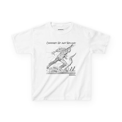 WORNWORD Kids™ Youth Mid-Weight Tee - Lightning Bolt "Charged Up and Rolling!"