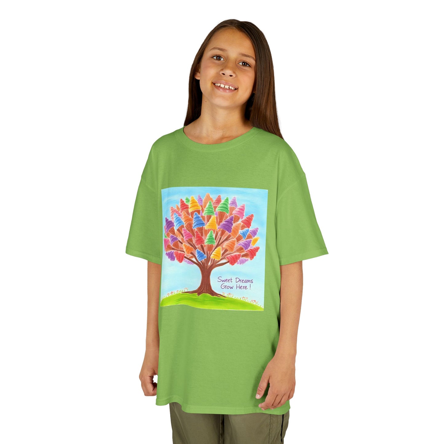 WORNWORD Kids Mid-Weight Tee - Ice-Cream Tree “Sweet Dreams Grow Here!”