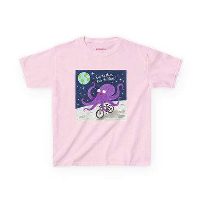 WORNWORD Kids Mid-Weight Tee - Octopus "Ride the Moon. Rule the Waves!"