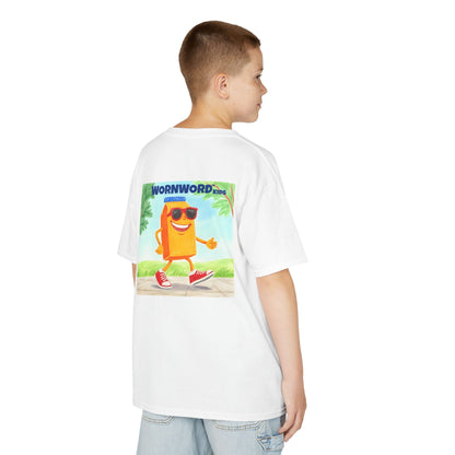 WORNWORD Kids Mid-Weight Tee - Walking Juice Box “Sip Happens. Keep Rollin’!