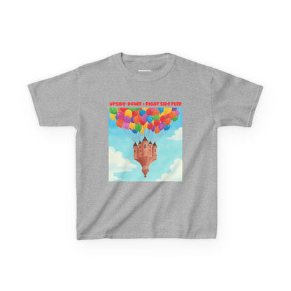 WORNWORD Kids Mid-Weight Tee - Floating Castle “Upside-Down = Right Side Fun!”