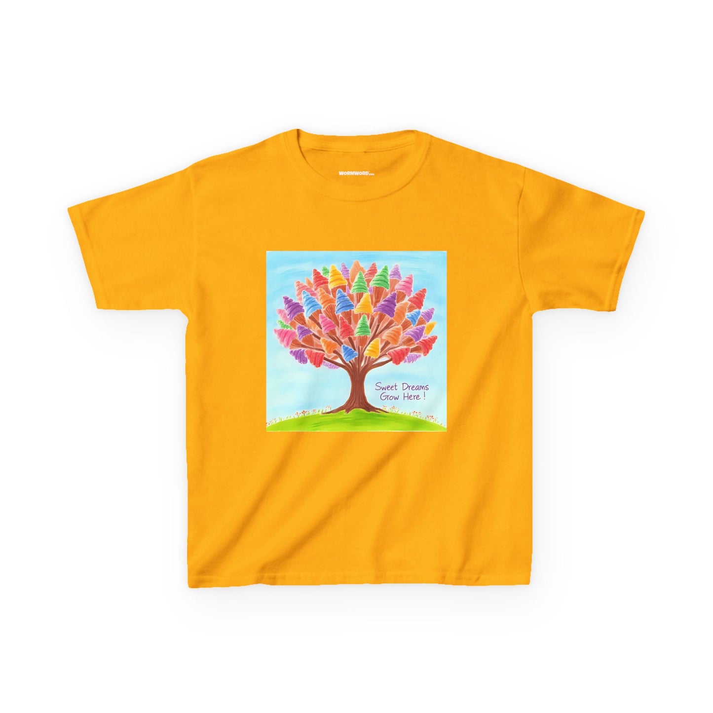 WORNWORD Kids Mid-Weight Tee - Ice-Cream Tree “Sweet Dreams Grow Here!”