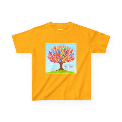 WORNWORD Kids Mid-Weight Tee - Ice-Cream Tree “Sweet Dreams Grow Here!”
