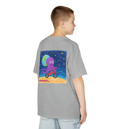 WORNWORD Kids Mid-Weight Tee - Octopus "Ride the Moon. Rule the Waves!"