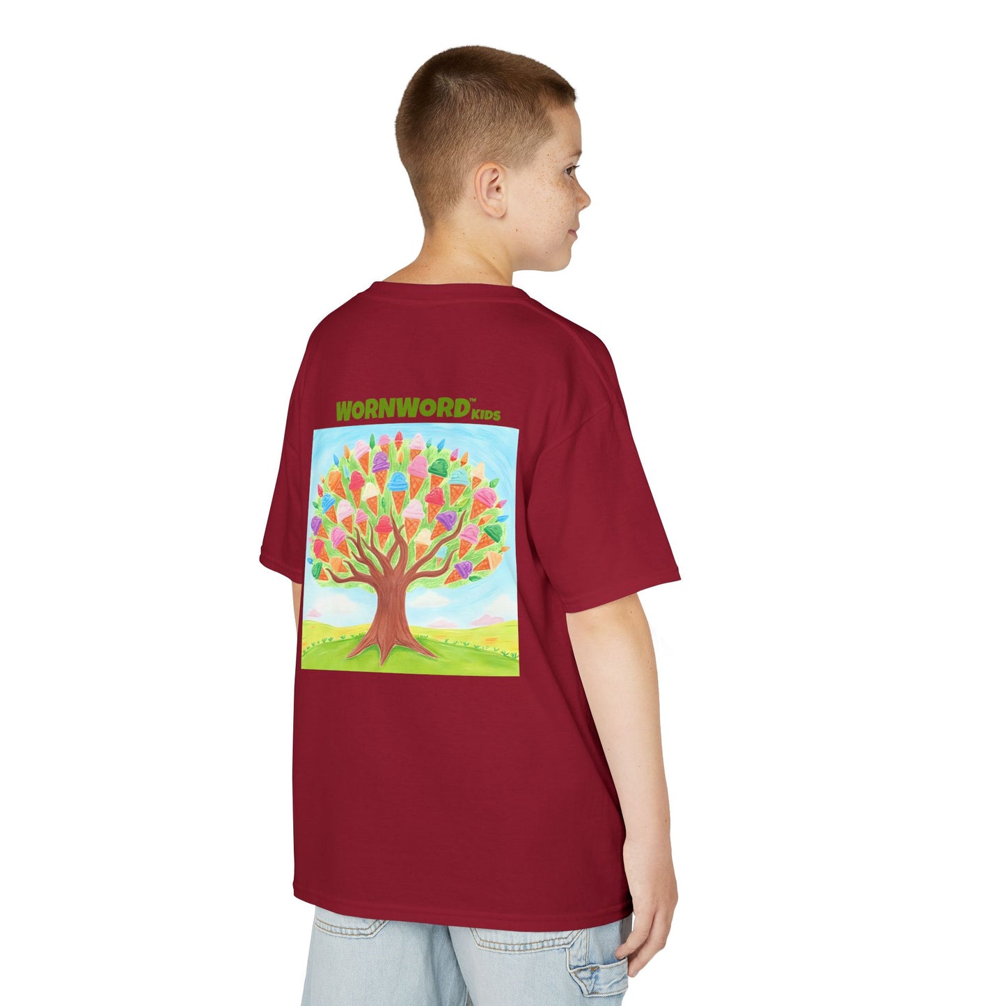 WORNWORD Kids Mid-Weight Tee - Ice-Cream Tree “Sweet Dreams Grow Here!”