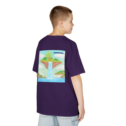 WORNWORD Kids Mid-Weight Tee - Waterfall Islands “Sky’s the Splash Limit!”