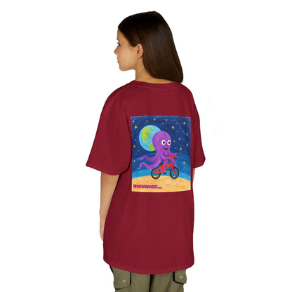 WORNWORD Kids Mid-Weight Tee - Octopus "Ride the Moon. Rule the Waves!"