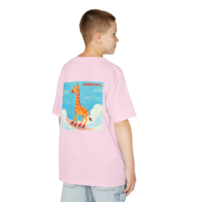 WORNWORD Kids Mid-Weight Tee - Giraffe "Roll High. Dream Bright!"