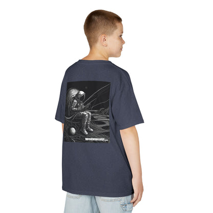 WORNWORD Kids™ Youth Mid-Weight Tee - Astronaut "Hooked on the Universe!