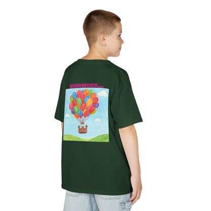 WORNWORD Kids Mid-Weight Tee - Floating Castle “Upside-Down = Right Side Fun!”