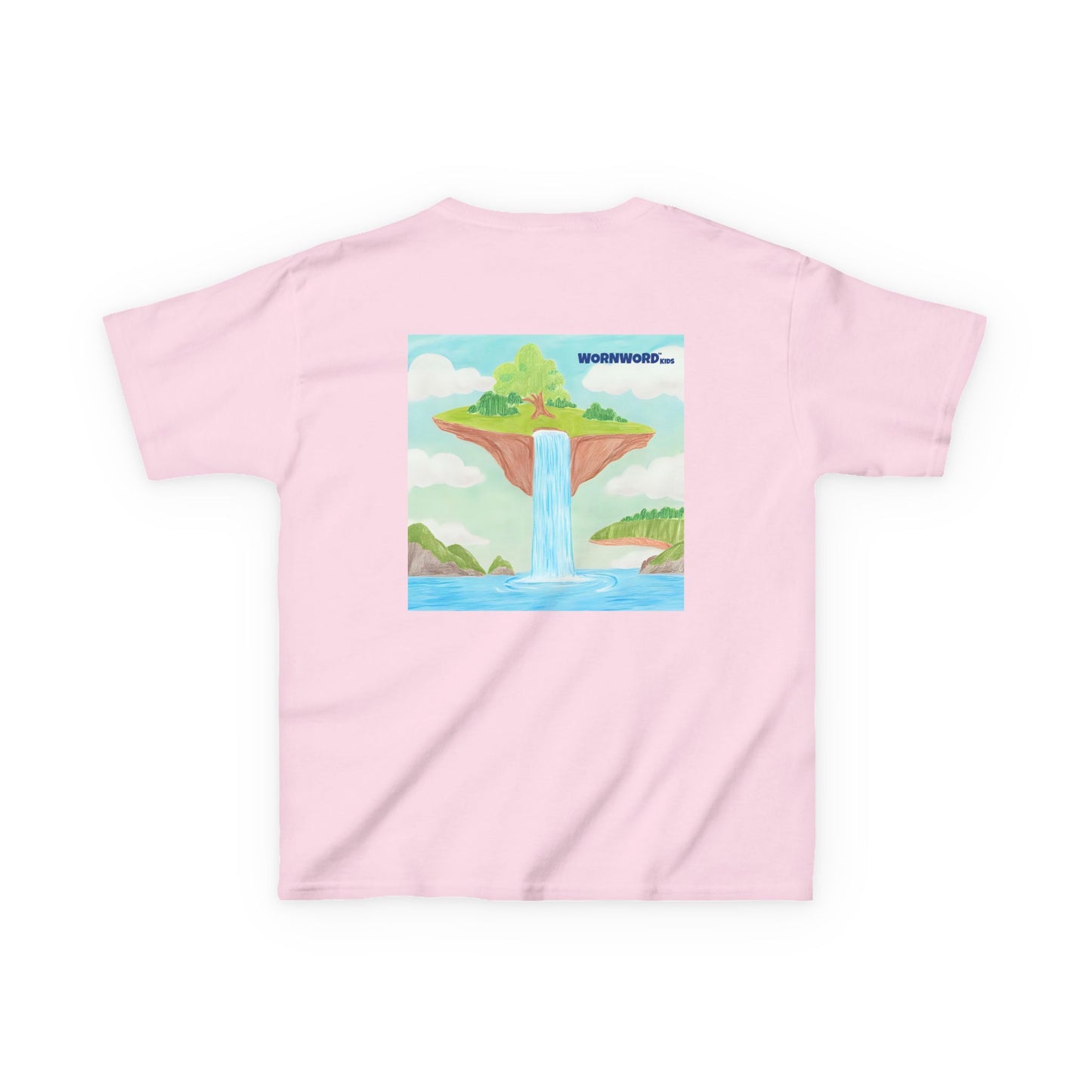 WORNWORD Kids Mid-Weight Tee - Waterfall Islands “Sky’s the Splash Limit!”