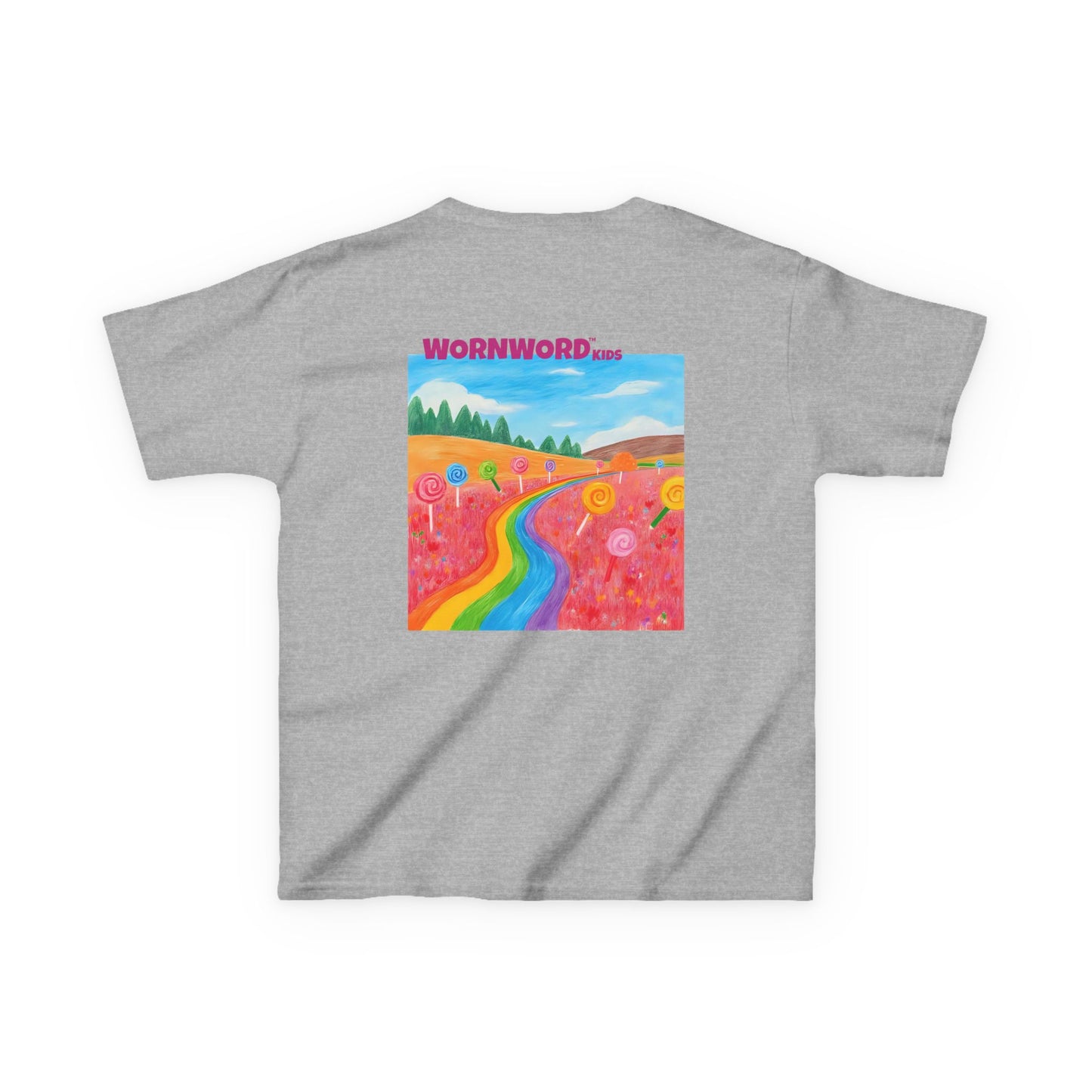 WORNWORD Kids Mid-Weight Tee - Rainbow Road “Follow the Candy Path!”