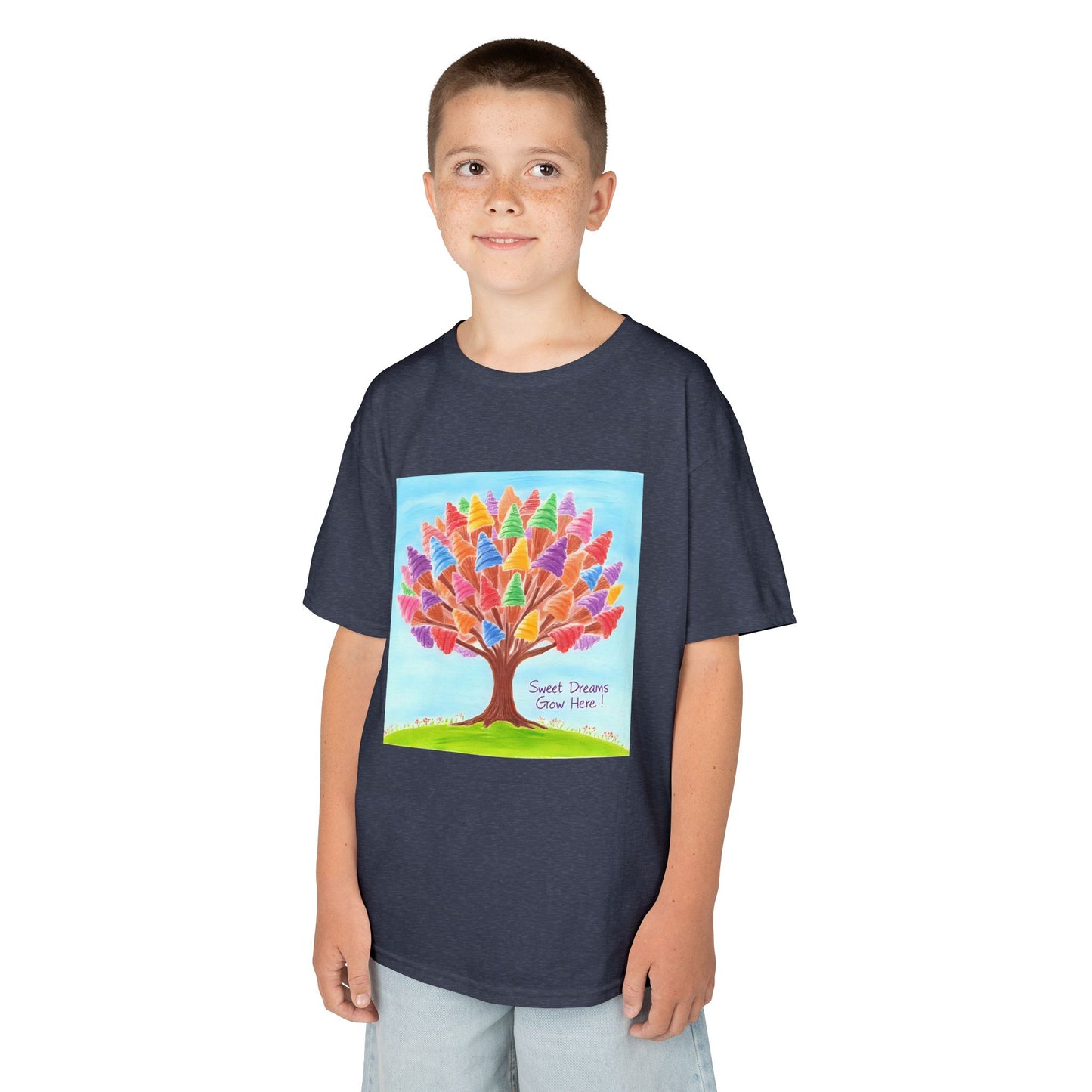 WORNWORD Kids Mid-Weight Tee - Ice-Cream Tree “Sweet Dreams Grow Here!”