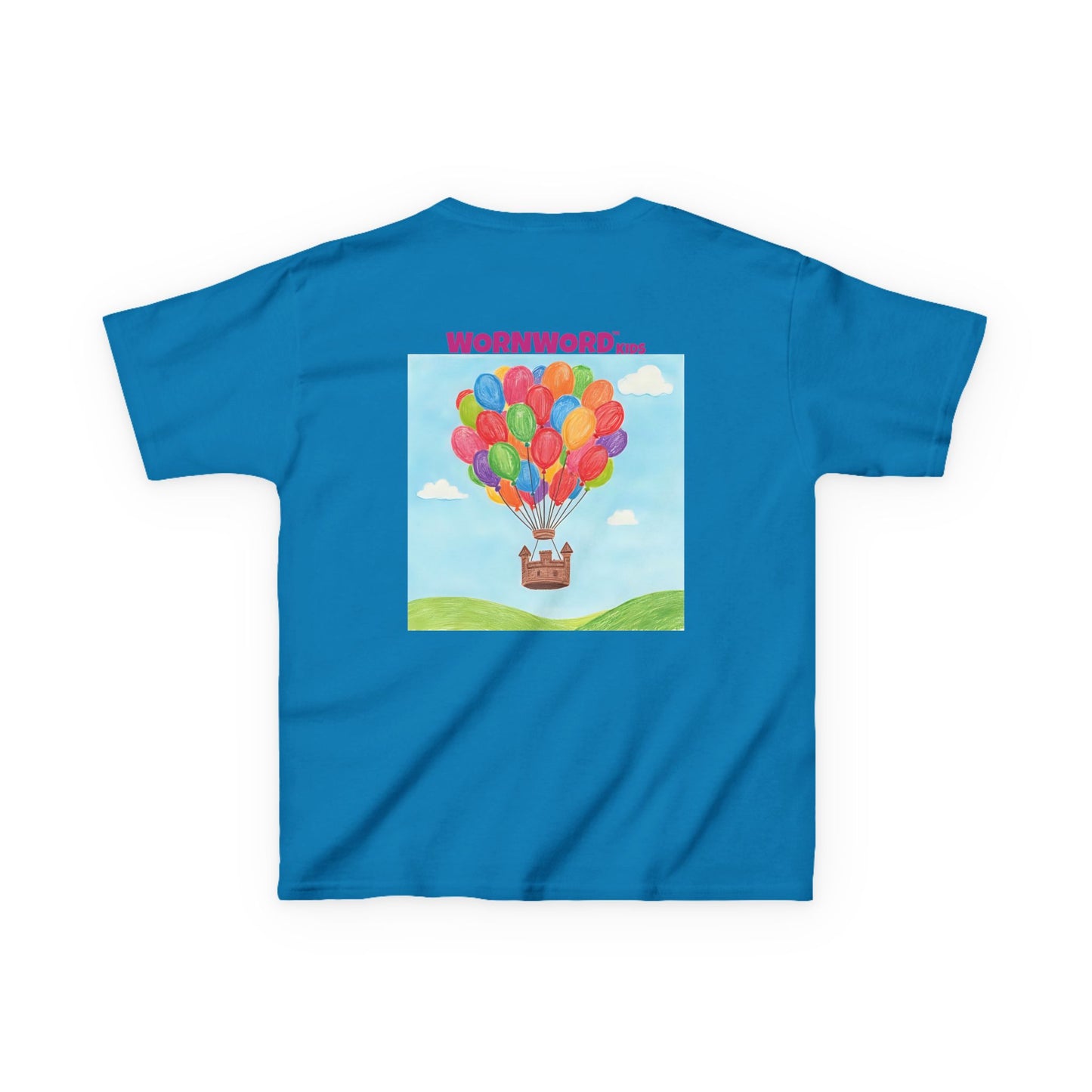 WORNWORD Kids Mid-Weight Tee - Floating Castle “Upside-Down = Right Side Fun!”
