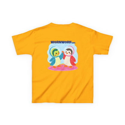 WORNWORD Kids Mid-Weight Tee - Penguin "Space Buddies Forever!"