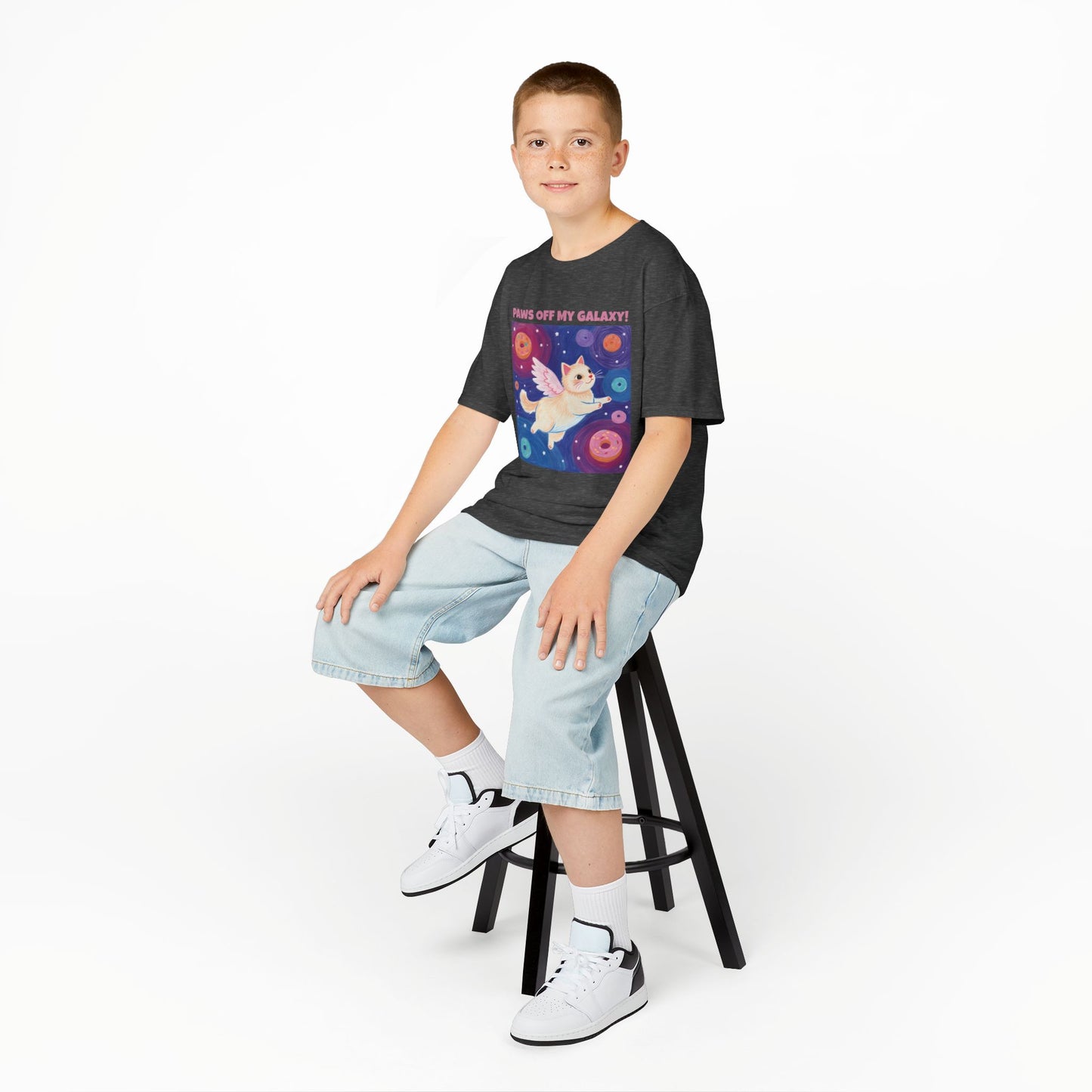 WORNWORD Kids Mid-Weight Tee - Cat Lovers "Paws Off My Galaxy!"