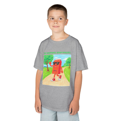 WORNWORD Kids Mid-Weight Tee - Walking Juice Box “Sip Happens. Keep Rollin’!