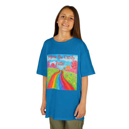 WORNWORD Kids Mid-Weight Tee - Rainbow Road “Follow the Candy Path!”
