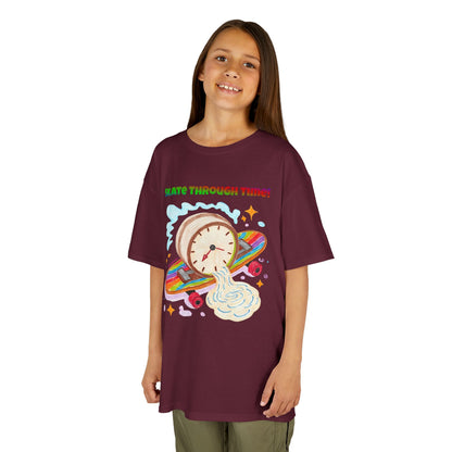 WORNWORD Kids Mid-Weight Tee - Melting Clock “Skate Through Time!”