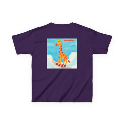WORNWORD Kids Mid-Weight Tee - Giraffe "Roll High. Dream Bright!"