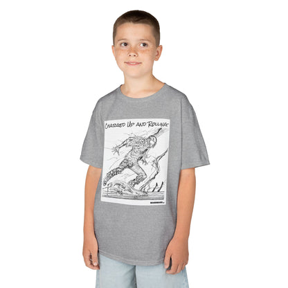WORNWORD Kids™ Youth Mid-Weight Tee - Lightning Bolt "Charged Up and Rolling!"