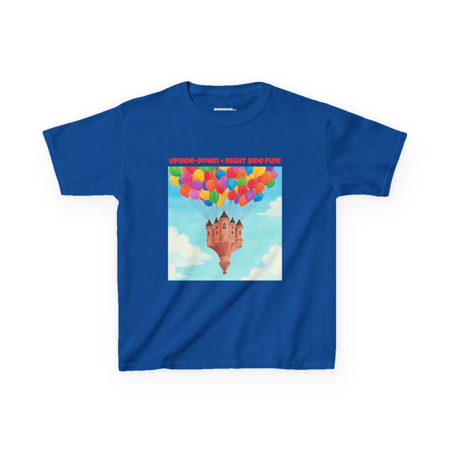 WORNWORD Kids Mid-Weight Tee - Floating Castle “Upside-Down = Right Side Fun!”