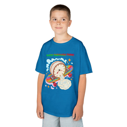 WORNWORD Kids Mid-Weight Tee - Melting Clock “Skate Through Time!”