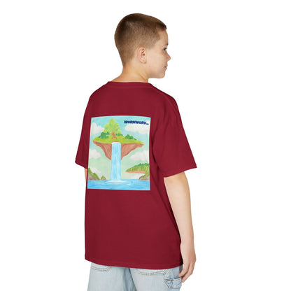 WORNWORD Kids Mid-Weight Tee - Waterfall Islands “Sky’s the Splash Limit!”