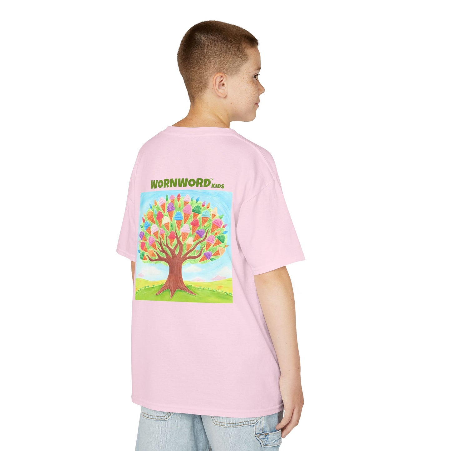 WORNWORD Kids Mid-Weight Tee - Ice-Cream Tree “Sweet Dreams Grow Here!”