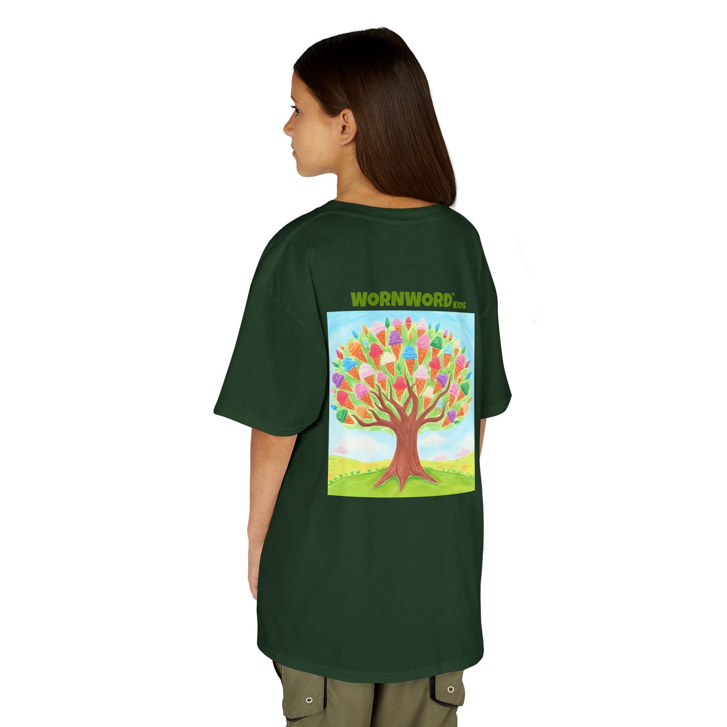 WORNWORD Kids Mid-Weight Tee - Ice-Cream Tree “Sweet Dreams Grow Here!”