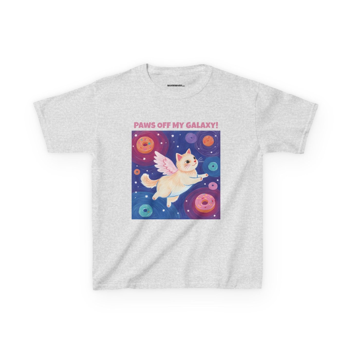 WORNWORD Kids Mid-Weight Tee - Cat Lovers "Paws Off My Galaxy!"