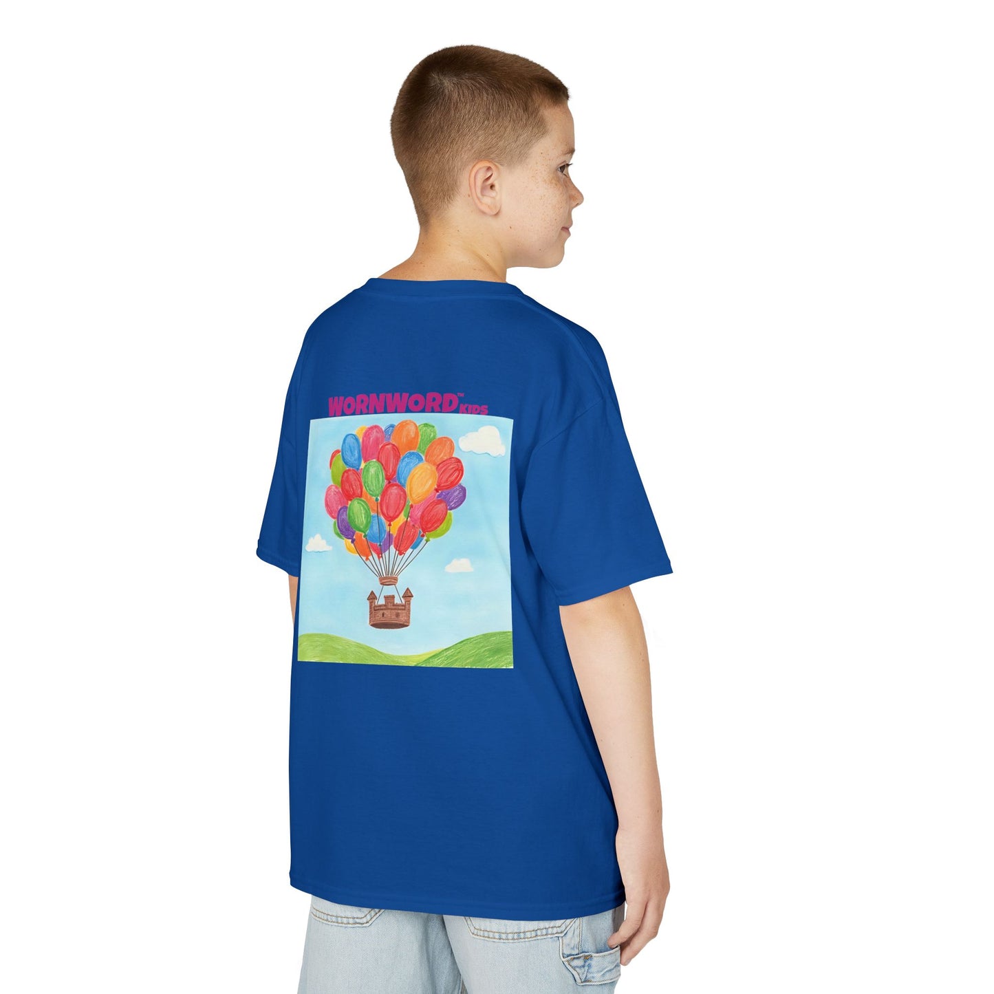 WORNWORD Kids Mid-Weight Tee - Floating Castle “Upside-Down = Right Side Fun!”