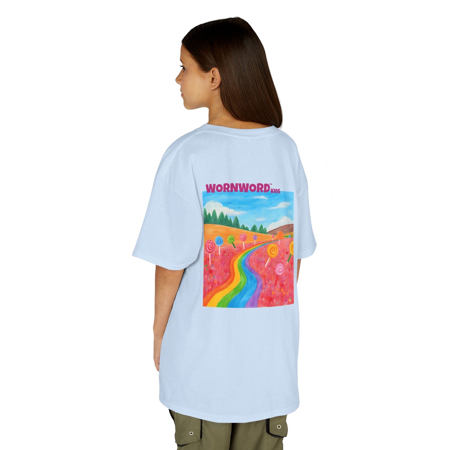 WORNWORD Kids Mid-Weight Tee - Rainbow Road “Follow the Candy Path!”