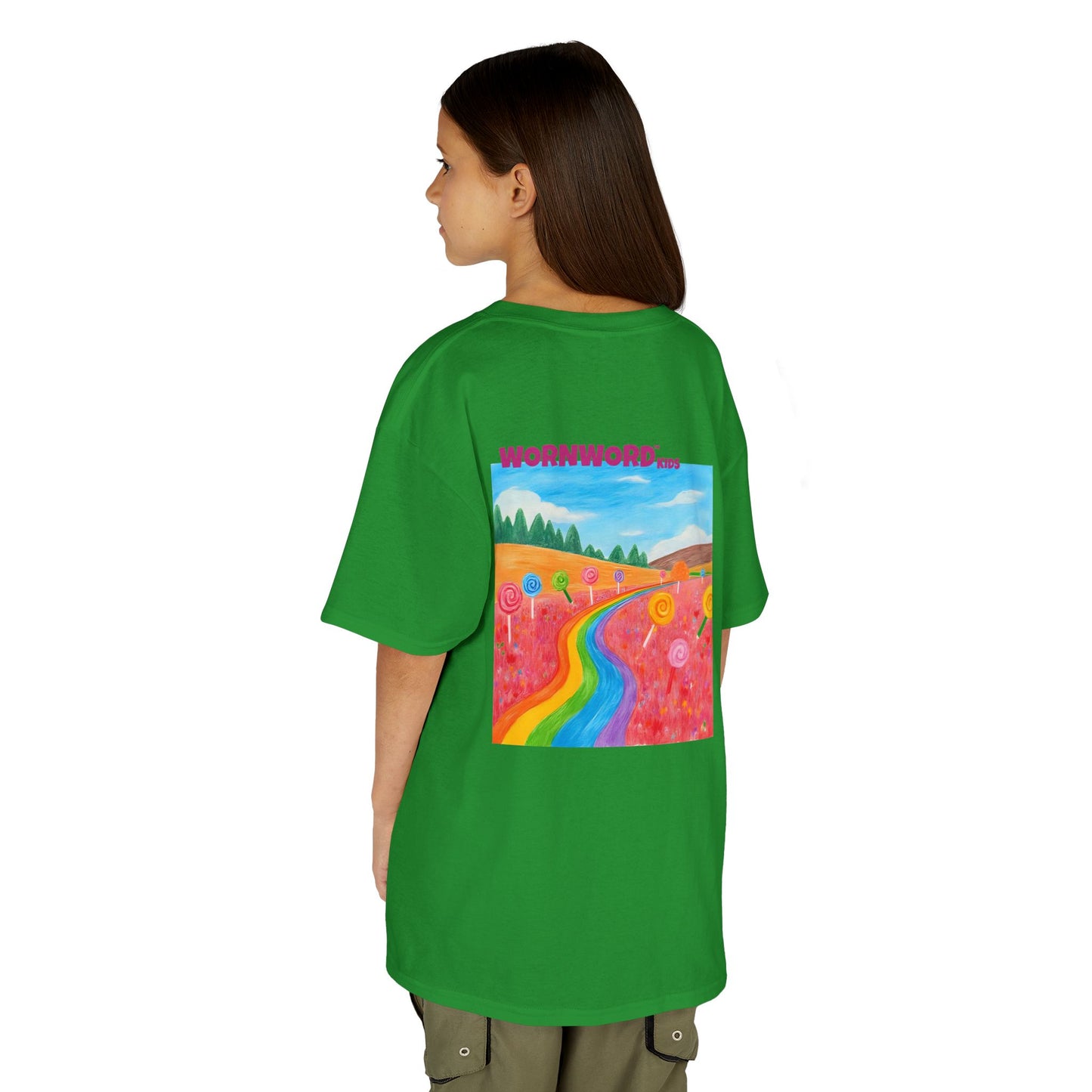WORNWORD Kids Mid-Weight Tee - Rainbow Road “Follow the Candy Path!”