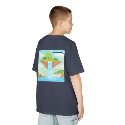 WORNWORD Kids Mid-Weight Tee - Waterfall Islands “Sky’s the Splash Limit!”