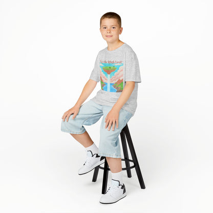 WORNWORD Kids Mid-Weight Tee - Waterfall Islands “Sky’s the Splash Limit!”