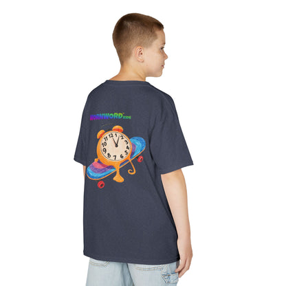 WORNWORD Kids Mid-Weight Tee - Melting Clock “Skate Through Time!”