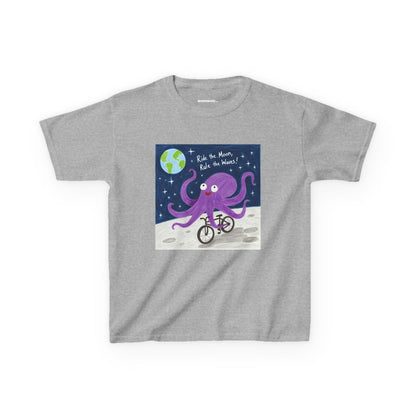 WORNWORD Kids Mid-Weight Tee - Octopus "Ride the Moon. Rule the Waves!"
