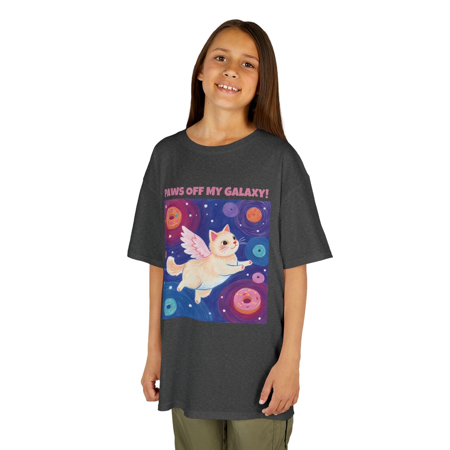 WORNWORD Kids Mid-Weight Tee - Cat Lovers "Paws Off My Galaxy!"