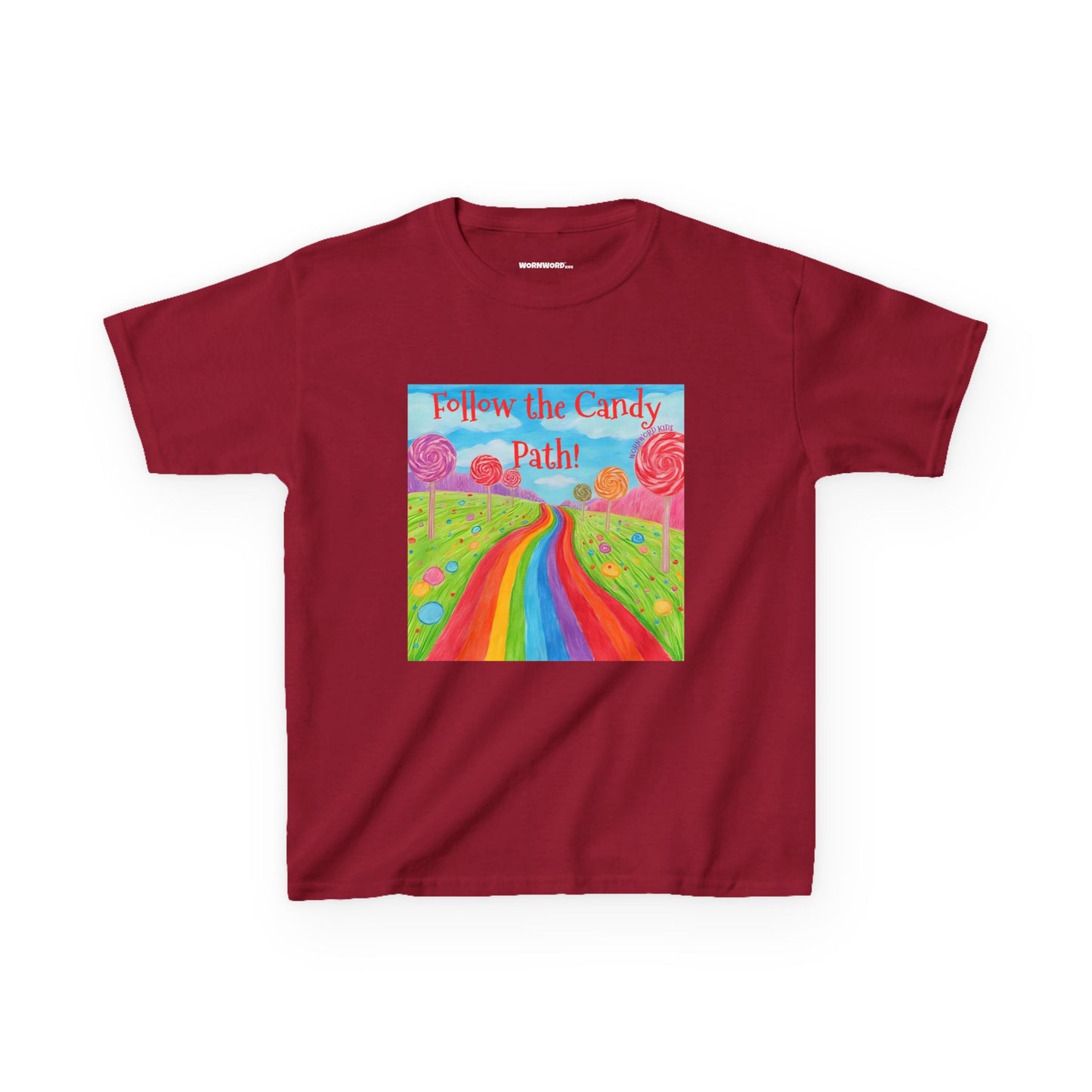 WORNWORD Kids Mid-Weight Tee - Rainbow Road “Follow the Candy Path!”
