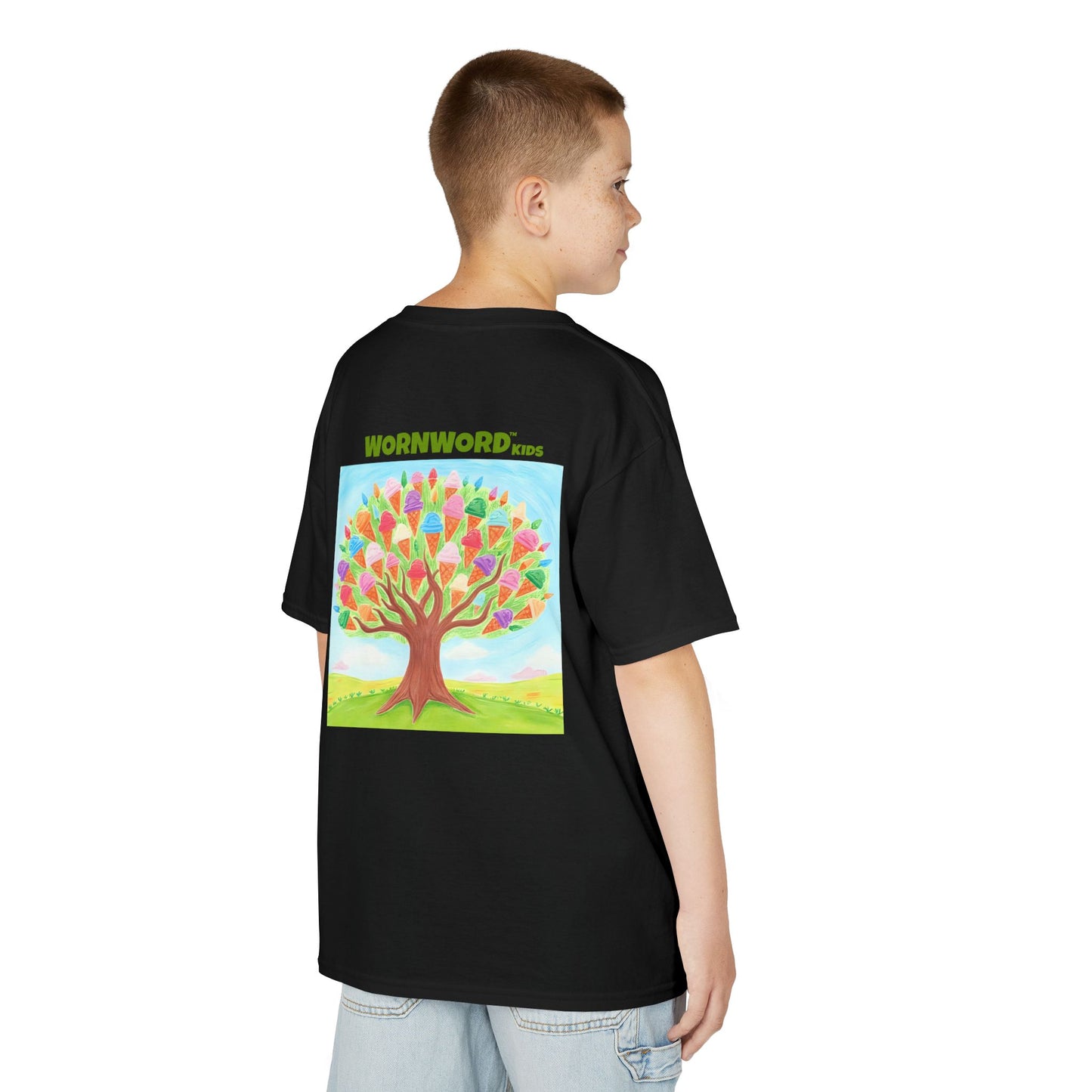 WORNWORD Kids Mid-Weight Tee - Ice-Cream Tree “Sweet Dreams Grow Here!”