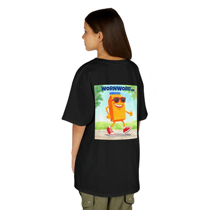 WORNWORD Kids Mid-Weight Tee - Walking Juice Box “Sip Happens. Keep Rollin’!