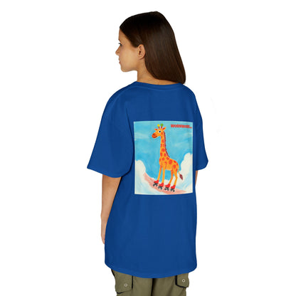 WORNWORD Kids Mid-Weight Tee - Giraffe "Roll High. Dream Bright!"