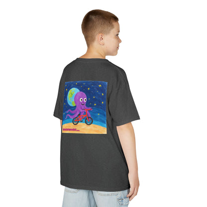 WORNWORD Kids Mid-Weight Tee - Octopus "Ride the Moon. Rule the Waves!"