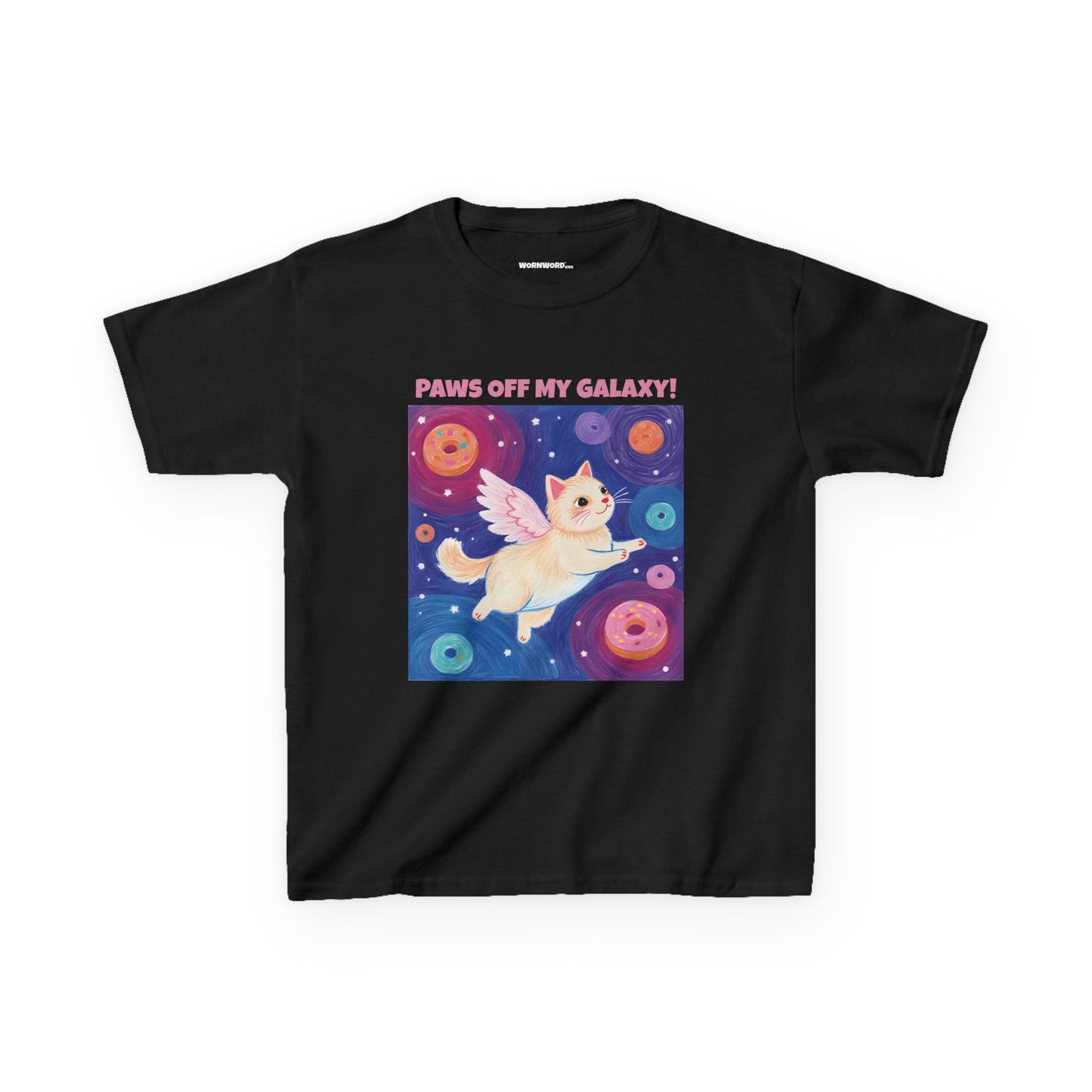 WORNWORD Kids Mid-Weight Tee - Cat Lovers "Paws Off My Galaxy!"