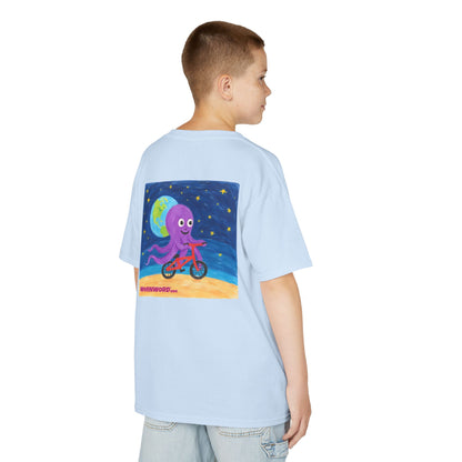WORNWORD Kids Mid-Weight Tee - Octopus "Ride the Moon. Rule the Waves!"