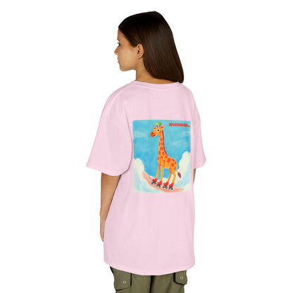 WORNWORD Kids Mid-Weight Tee - Giraffe "Roll High. Dream Bright!"